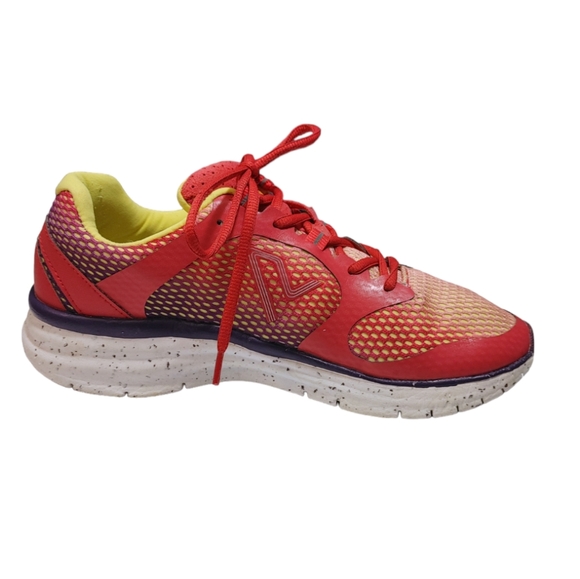 Vionic Red Yellow 335 Elation 1 Mesh Athletic Orthodic Trainers Womens Size 8.5 - Picture 2 of 11